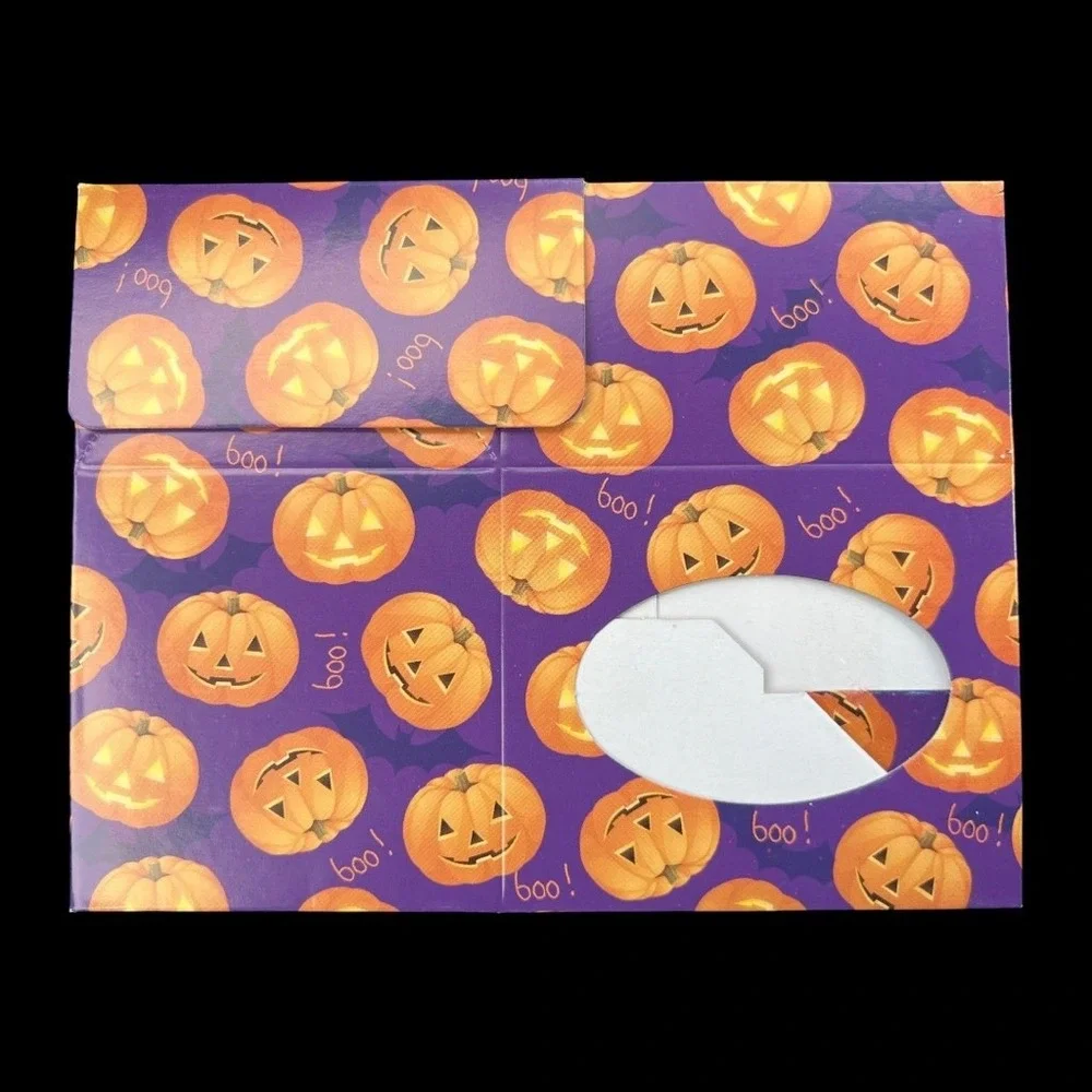 Seasonal Packaging Halloween Cookie‎ Treat Boxes 6 Pk Pumpkin Window New